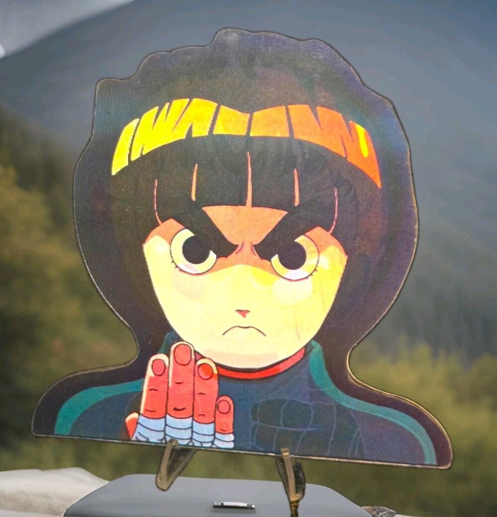 Rock Lee Naruto 3D Motion Anime Lenticular Sticker Car Laptop Decal Peeker
